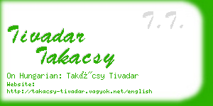 tivadar takacsy business card